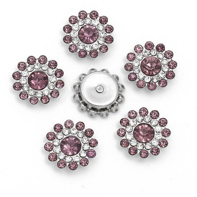Accessoio Cina all'ingrosso Strass Perla Diamante Cristallo Buttone Metallico Per Abbigliamento Capelli Centro Arco