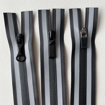 TPU/PU Chiusura impermeabile, Chiusure impermeabili con striscia riflettente su due lati per esterni, giacca, abbigliamento