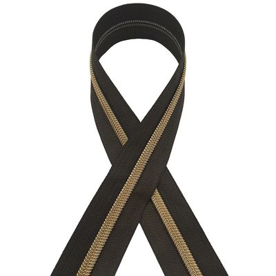 5# Zipper in nylon oro coloratissimo denti elettroplating oro e argento cipolla zipper zipper in nylon in vendita