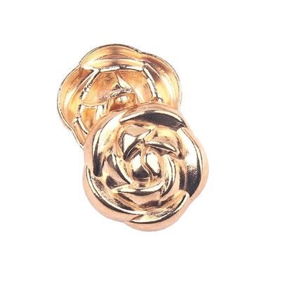 Forma di rosa ottone metallo logo di lusso cucito gancio bottoni per abiti cappotto