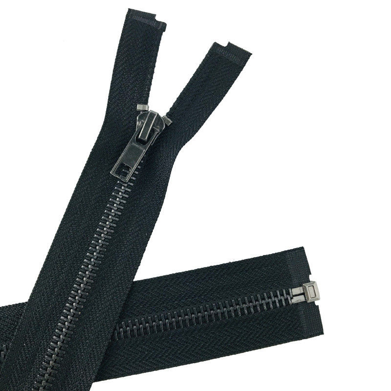 Ingrosso 5# Open End Multi-Color Custom Color Metal Zip Gun Black Teeth Gold Metal Jacket Zipper