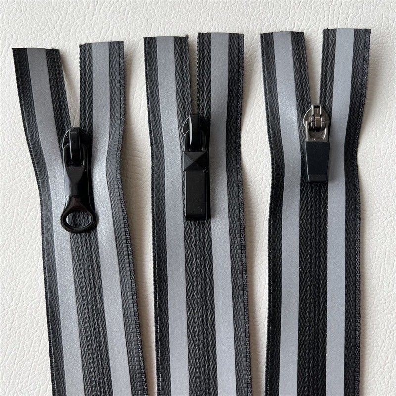 TPU/PU Chiusura impermeabile, Chiusure impermeabili con striscia riflettente su due lati per esterni, giacca, abbigliamento